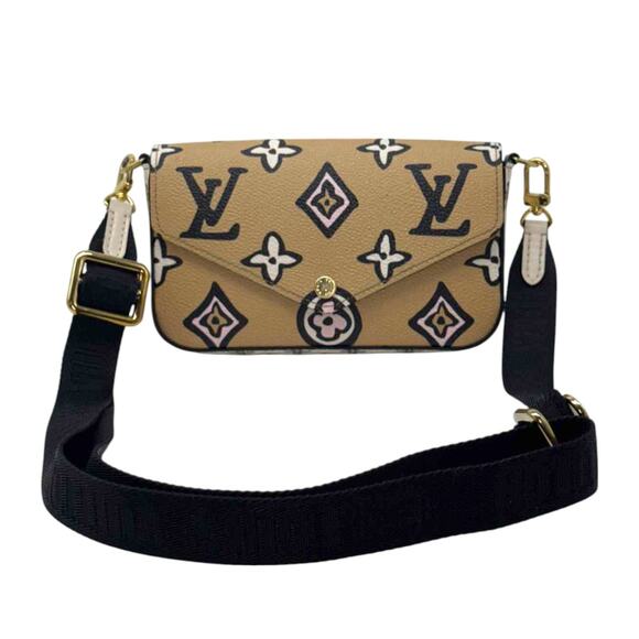 Louis Vuitton Monogram Wild At Heart Felicie Strap & Go Arizona Creme - Picture 2 of 6